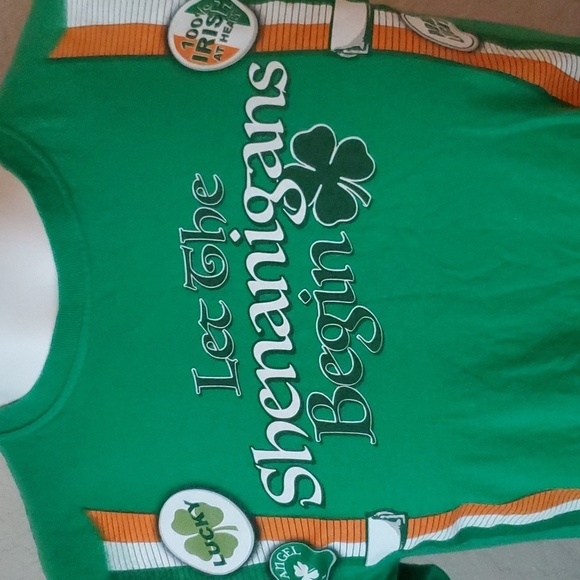St. Patrick's Day T Shirt Adult M Green Shenanigans Irish Shirt - Picture 2 of 8